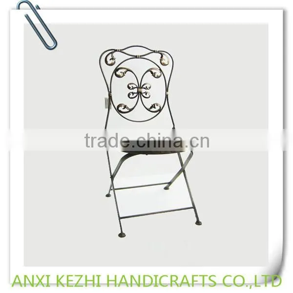 KZ140068 Antique Iron Metal Cafe Bar Stool photo-3