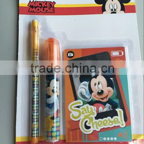 Recharge Eraser With Multi-point Pencil With Notebook Minnie photo-2