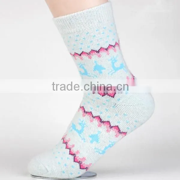 Wholesale Winter Stripped Thick Mohair Socks