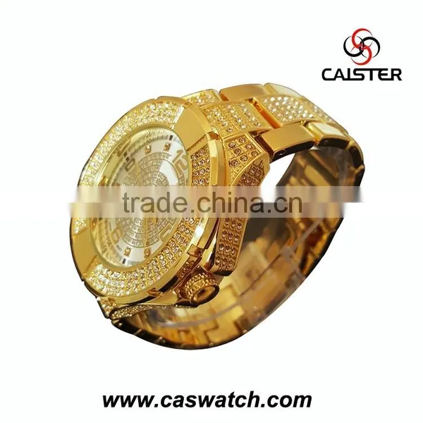 Large Face Hip Hop Bling Bling Watch, Stainless Steel Strap Men's Watch, Fancy Quality Shiny Watch photo-3