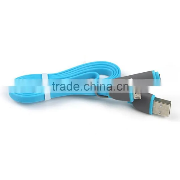 Factory Wholesale 2 in 1 Data Cable USB Charger Connector for Iphone photo-4