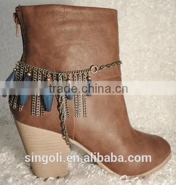 Must Have!! Fan Fring Chains Tassel Blue Bead Boot and Shoe Jewelry photo-3