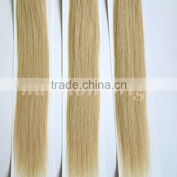 Top Quality Tape in Hair Extensions Human Hair 18 20 22 24inch 2g&2.5g/1pcs #60/Platinum Blonde Customized Color and Length photo-5