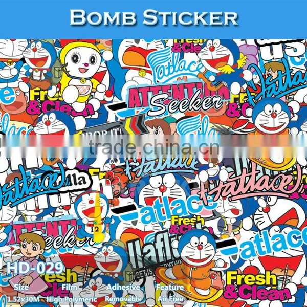 HD-034 CARLIKE Air Bubble Free Easy Clean Car Wrap Bomb Sticker Auto Body Color Sheet photo-6
