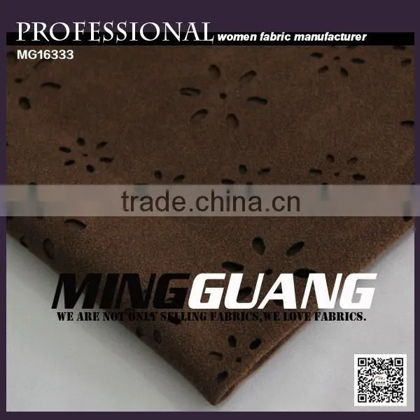 Fashional Young Lady's100% Polyester Punching Suede Fabric Hot Sell in Europe photo-3