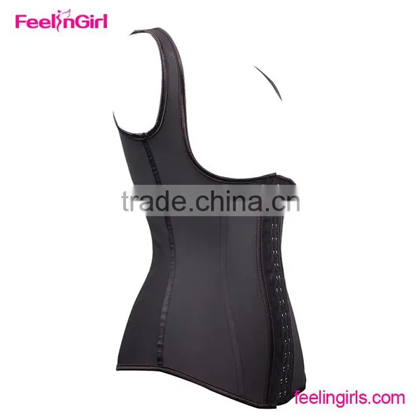 FeelinGirl Women Latex Underbust Workout Trainer 3 Row Waist Cincher Vest Supplier's Choice photo-6