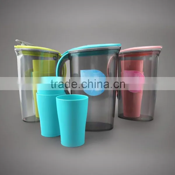 Wholease Plastic Pitcher With Lid for Juice Milk Water Fruit Tea Quality Choice photo-3