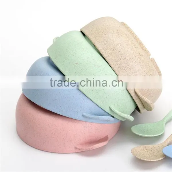 Wheat Straw Healthy Baby Feeding Bowl Set photo-4
