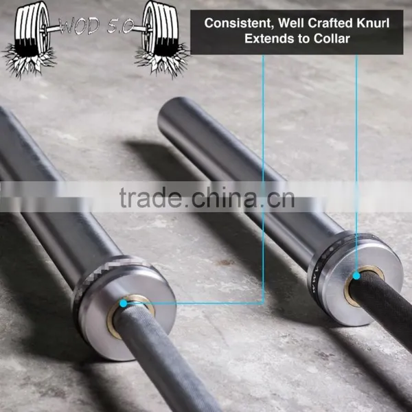 Crossfit Training Olympic Barbell,WOD BAR 5.0 (MEN): BLACK ZINC photo-5