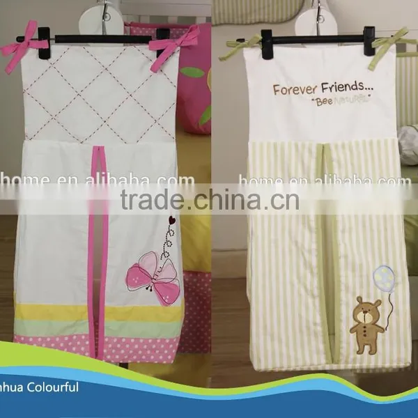 New Design Cotton Embroidery Nappy Changing Bag Diaper Bag Nappy Bag Diaper Stacker NA1030