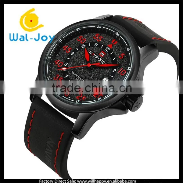 WJ-5555 Leather Strap Japan Movement 3ATM Waterproof Businessmen Naviforce Watch photo-6