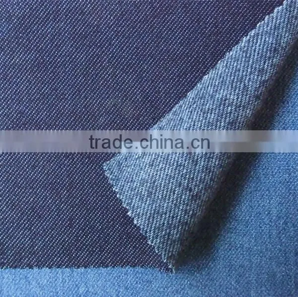 71%cotton 23%polyester 6%spandex Indigo Brushed Knit Denim photo-2