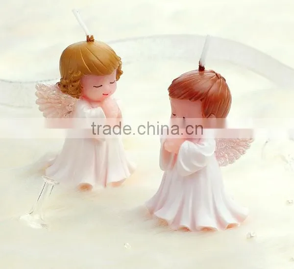 hot cute wings angle candle Christmas gift with gift box