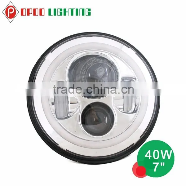 High Low Beam Jeep Headlight, New Angle Eyes Jeep Headlight 40w photo-4