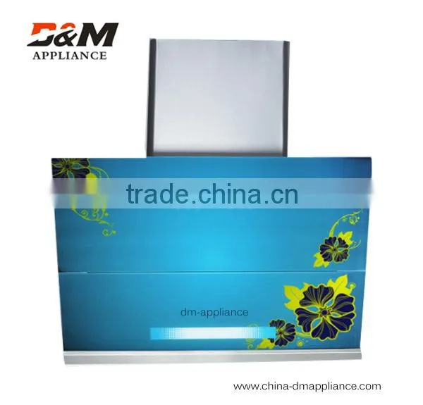 Stainless Steel Vented Range Hood Wall Mounted Style With Tempered Glass