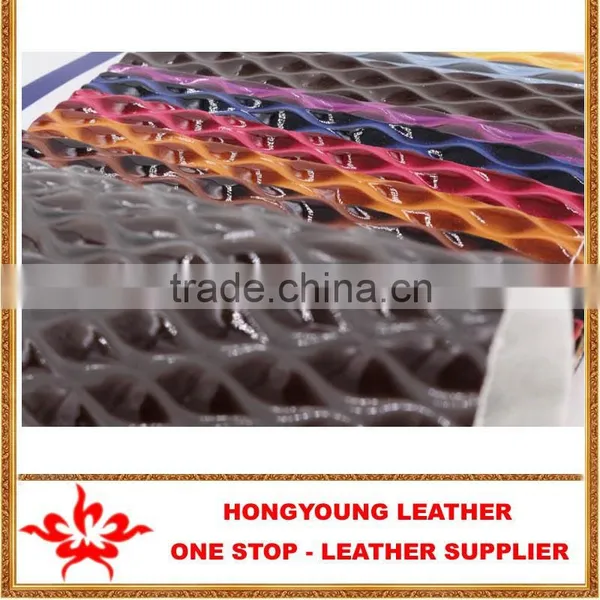 High Quality With Lower Price Diamond Grain Pvc Leather for Woman's Shoes,boots,sandal