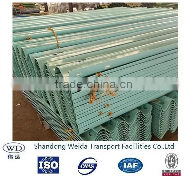 Powder Coated Steel Highway Guardrail Beams Anti Corrosion