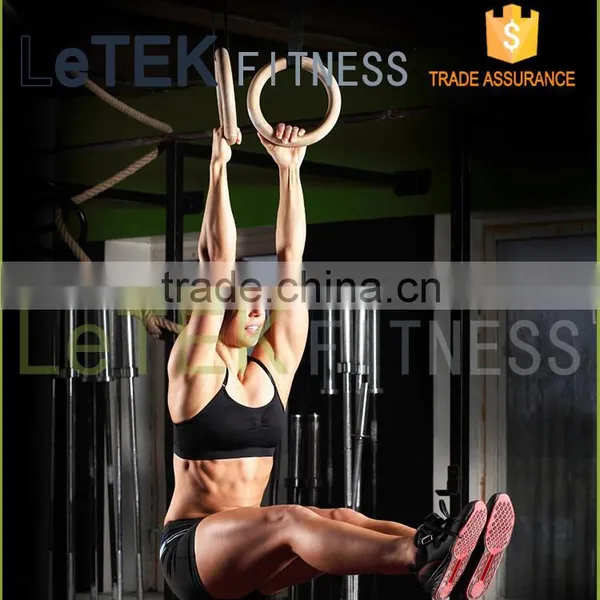 Wood Gymnastic Ring Olympic Strength Training Gym Rings Wooden for Crossfit photo-6