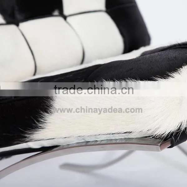 Cowhide Barcelona Chair for Living Room photo-3