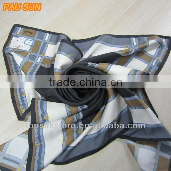 Silk Twill Paisley Square Scarf Customed