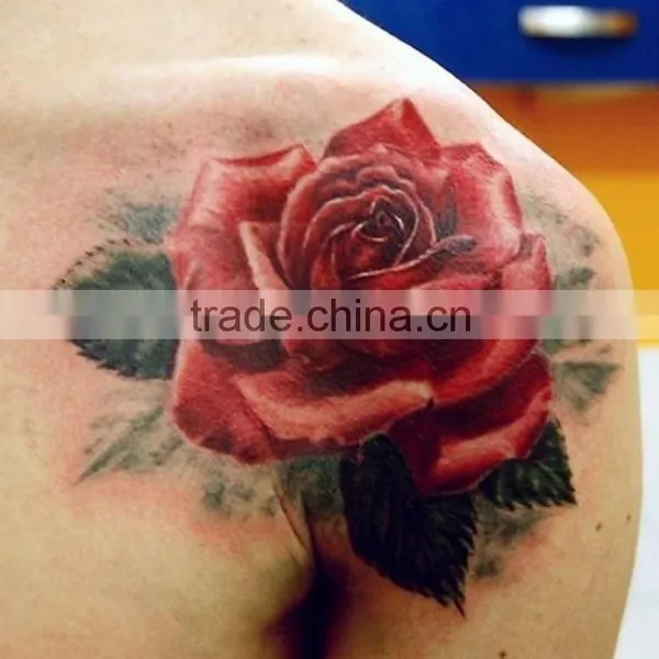 2016 New Design High Fashion Waterproof Valentine's Rose Tattoo Sticker