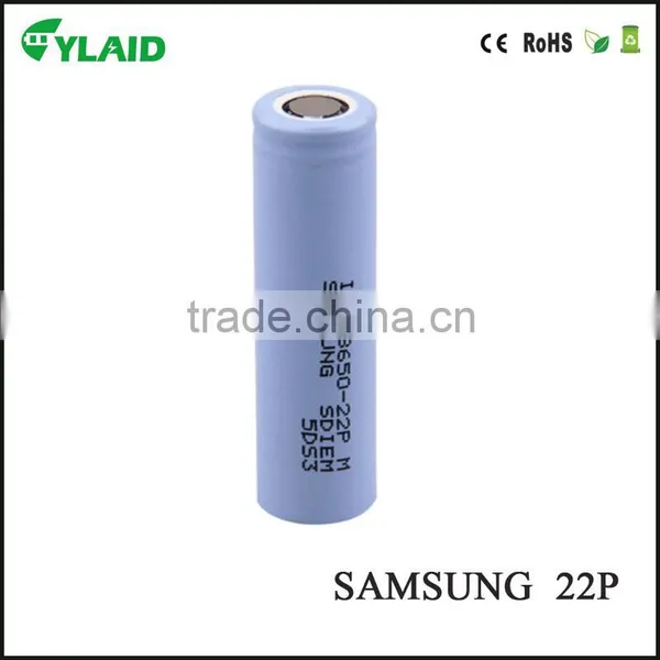 New Hot Products 2016 Rechargeable aa Lithium Ion Batteries 18650 Cylaid Battery 3.7V 2200mAh Icr18650-22p