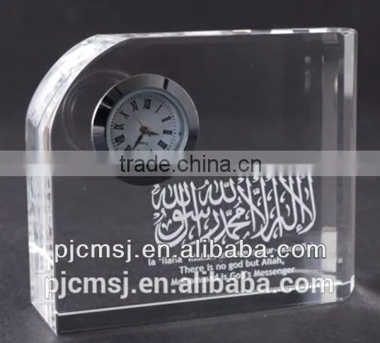 Hot Selling Crystal Glass Table Clock for Decration or Gifts Souvenirs photo-3