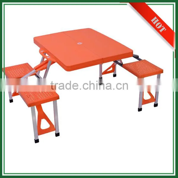 Wholesale Aluminum Outdoor Dinner Portable Camping Folding 4 Chairs Table Set photo-3
