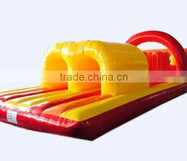 6mLx3.3mWx2.8mH Red Yellow Fire Hot Inflatable Obstacle Course Outdoor Adult Inflatable Obstacle Course Cheap photo-2