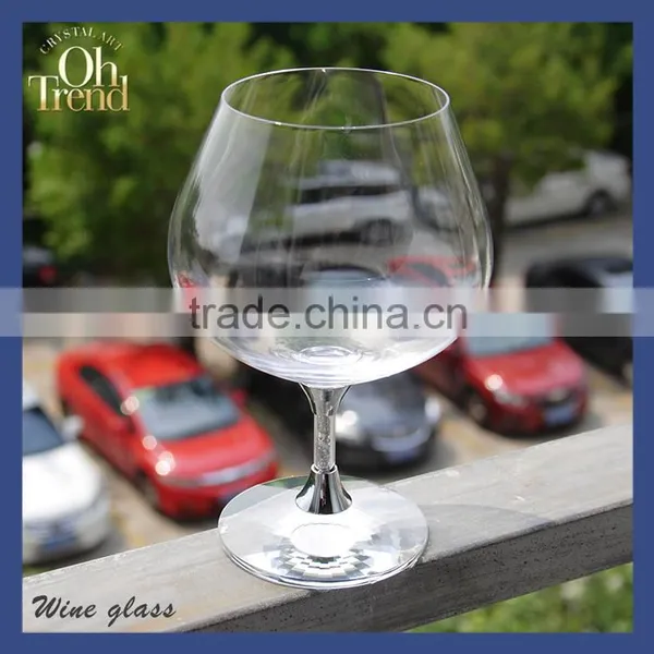 Custom Creative Fashion Personality Round Frame Eye Glasses Silver Wine Glass for Party Wendding photo-2