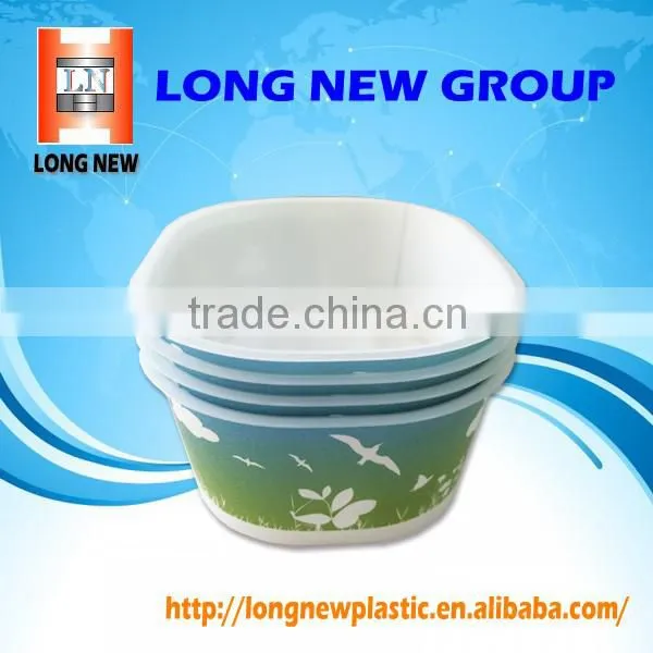 Customized Plastic Ice Cream Bowl In Mould Printing Label photo-2