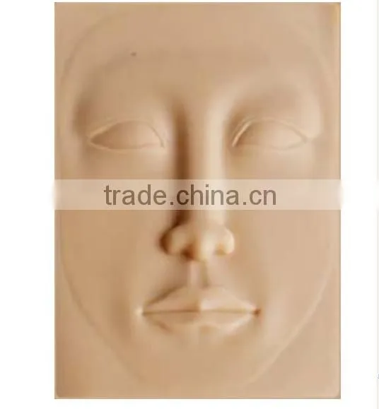 Tattoo Silicone Permanent Makeup Mannequin Head ,Permanent Makeup Practice Skin 3D Rubber Tattoo Practice Skin photo-2