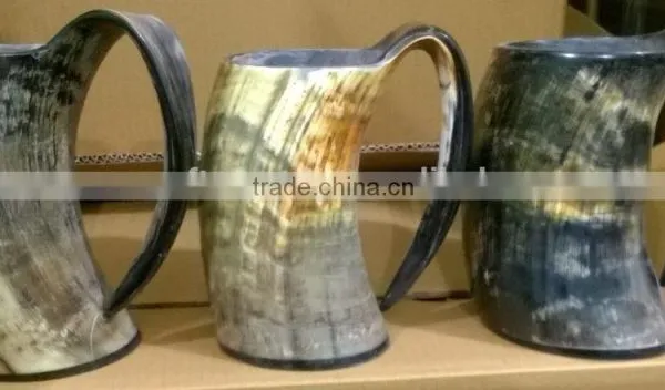 Buffalo Horn Mugs/Carving & Tankard/ photo-3