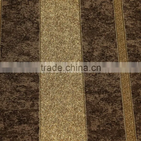 Deep Color Embossing Vinyl Striped Washable Wallpaper photo-4