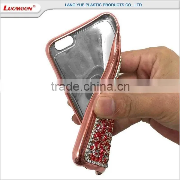 Full Rhinestone Pink Color Plating Soft Tpu Back Cover Case for Vivo Y11 Y21 Y31 Y51 Y28 photo-3