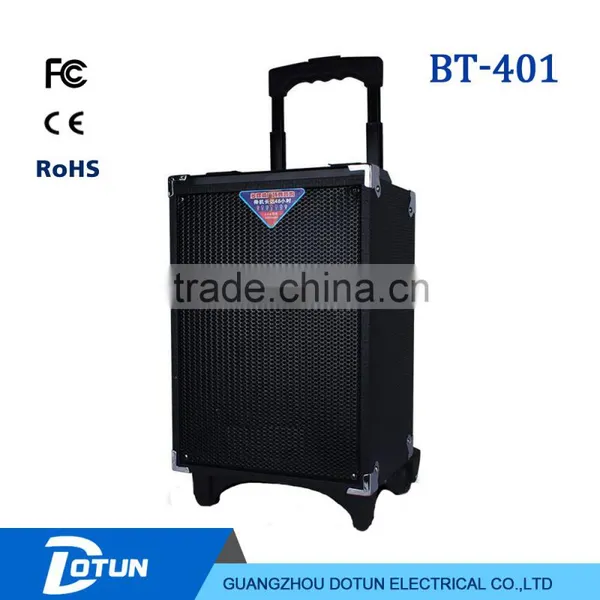 8 Inch Wooden Portable Trolley Bass Speaker With Bluetooth Wireless BT-401