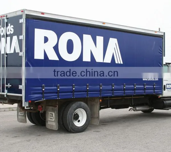Waterproof and High Tear Strength PVC Tarpaulin Printed Truck Side Curtain Cover Fabric photo-4