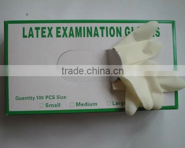 CE Approved AQL1.5 Coloured Disposable Examination Used Latex Examination Glove Powder-free ( IS09004)
