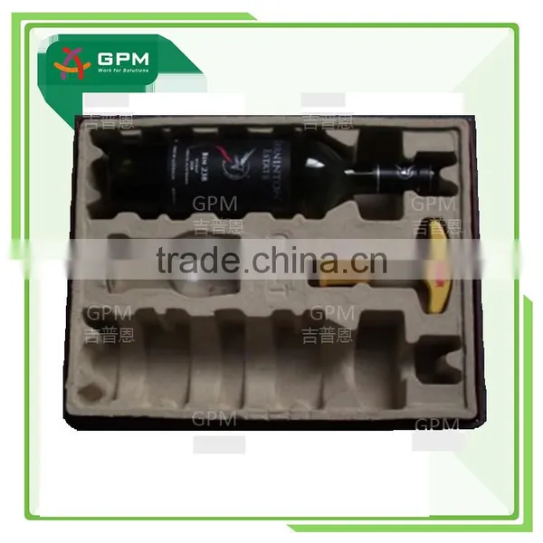 Biodegradable Paper Pulp Wine Packaging Tray and Box photo-2