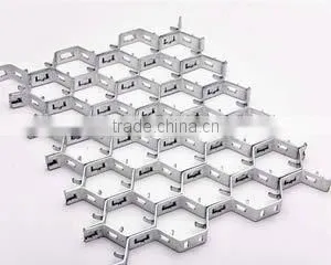 Surface Framework to Hold Cement or Refractory Metal Hex Grid
