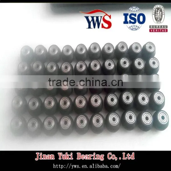 Black Polyurethane Coated Dual V-groove Bearing 623zz Customize Wheel Ball Bearing 623 photo-3