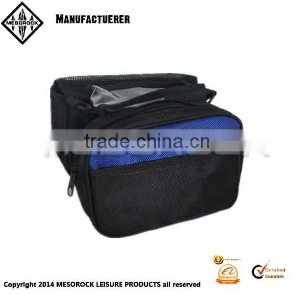 Bicycle Bike Cycling Frame Pannier Saddle Front Tube Bag Both Side Double Pouch photo-2