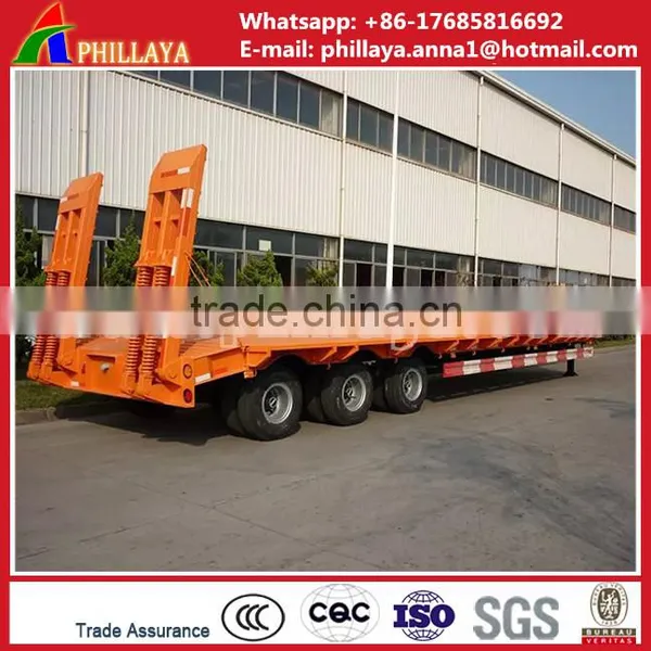 China Trailer Manufacturer Hot Sale 60T Drop Deck Semi Trailer / Lowbed photo-2