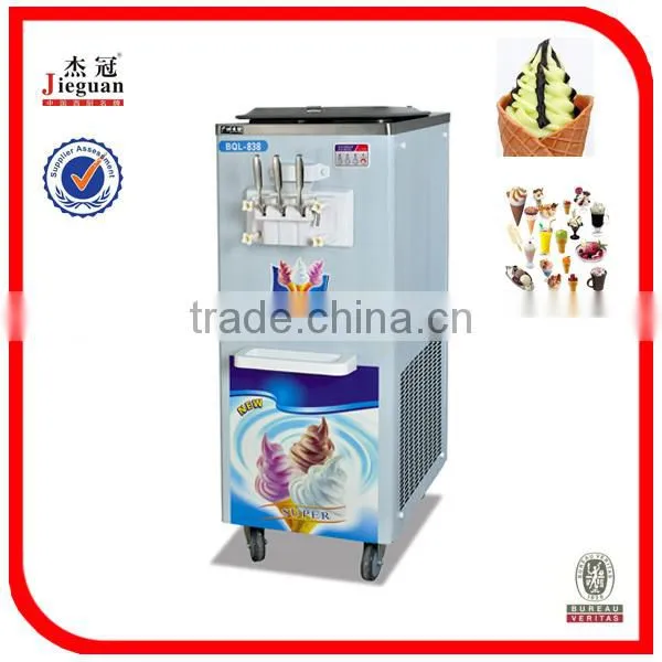 Stainless Steel Soft Ice Cream Machine BQ-838 0086-13632272289