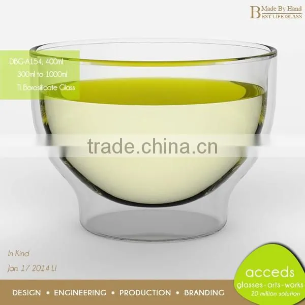 Double Wall Clear Glass Small Dessert Bowls photo-4