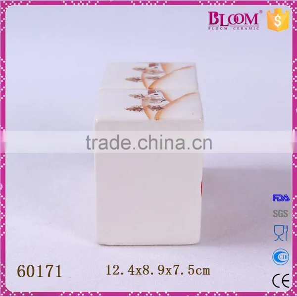 Personalized Ceramic Rectangle Salt and Pepper Shaker photo-4