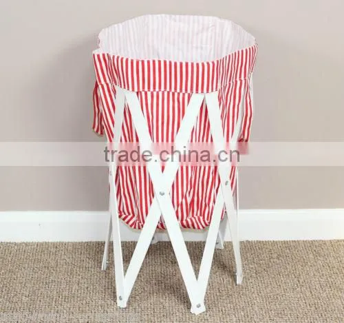 Home Decorators Hot Sale Wood Frame Round Clothes Laundry Hamper photo-4