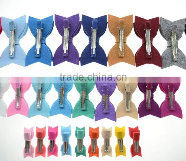 2017 New Fancy Felt Bobby Pin With Bowknot for Girls Hair Clips Kids Hair Decoration photo-2