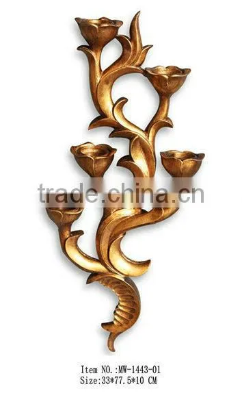 MW-1442-01 Antique Hanging Wall Art Decor With Candle Holder photo-2
