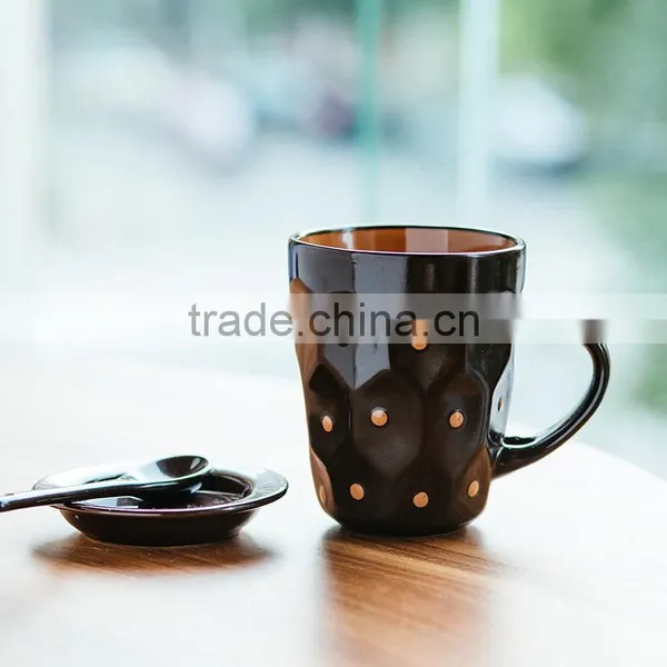 White Ceramic Coffee Mug With Dot photo-5